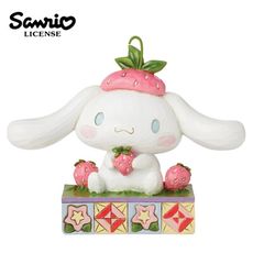 Enesco 大耳狗 草莓 塑像 公仔 精品雕塑 喜拿 三麗鷗 正版授權【400485】