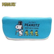 史努比 帆布 掀蓋筆袋 鉛筆盒 筆袋 Snoopy PEANUTS 日本正版【080970】