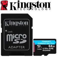 【公司貨】金士頓 64G 64GB microSDXC U3 V30 A2 記憶卡 小卡 SDCG4