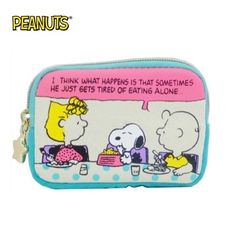 史努比 帆布 零錢包 卡片包 Snoopy PEANUTS 日本正版【294463】
