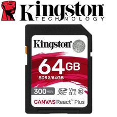 金士頓 64G Canvas React Plus SD 記憶卡 (SDR2/64GB)