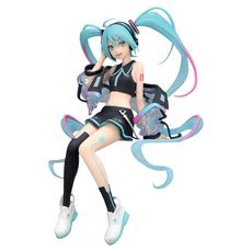 初音未來 泡麵蓋公仔 Neon Cyber Ver. 公仔 模型 16cm 坐姿公仔【365530】