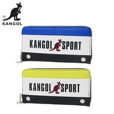 KANGOL SPORT 藍色款 皮革 長夾 皮夾 錢包 KANGOL 英國袋鼠 【080632】