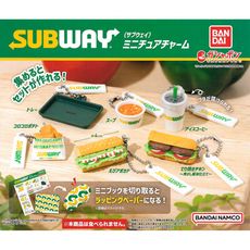 全套6款 SUBWAY 模型吊飾 扭蛋 轉蛋 潛艇堡 飲料 湯 托盤 BANDAI【029171】