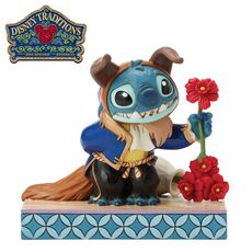 Enesco 史迪奇裝扮成野獸 塑像 公仔 精品雕塑 星際寶貝 Stitch 迪士尼【438327】