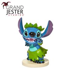 Enesco 史迪奇 草裙舞 塑像 公仔 精品雕塑 星際寶貝 Stitch 迪士尼【299980】