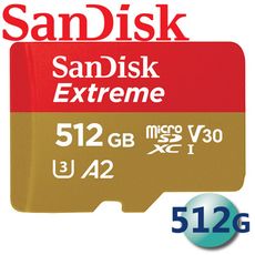 SanDisk 512GB 512G Extreme microSDXC TF U3 V3 A2