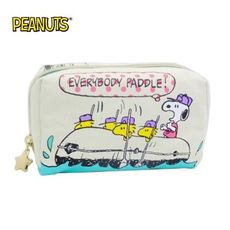 史努比 帆布 方形筆袋 鉛筆盒 筆袋 收納包 Snoopy PEANUTS 日本正版【294494】