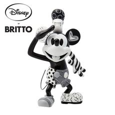 Enesco Britto 黑白米奇 汽船威利號 塑像 公仔 精品雕塑 迪士尼【403462】