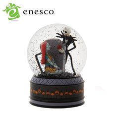 Enesco 傑克和莎莉 聖誕水晶球 公仔 擺飾 聖誕夜驚魂 迪士尼 正版授權【367269】