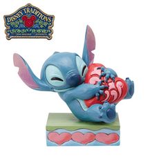 Enesco 史迪奇 擁抱愛心 塑像 公仔 精品雕塑 星際寶貝 Stitch 迪士尼【382002】