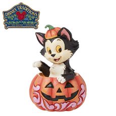 Enesco 費加洛 在萬聖節南瓜裡 塑像 公仔 精品雕塑 迪士尼 正版授權【438402】