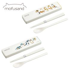 貓福珊迪 兩件式 餐具組 日本製 環保餐具 湯匙 筷子 mofusand 036475 036482