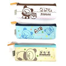 San-x拉拉熊扁型筆袋 - 變裝熊貓系列 Rilakkuma 收納包 鬆弛熊 懶懶熊
