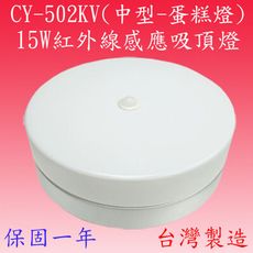 CY-502KV 15W感應吸頂燈(中型-蛋糕燈-台灣製)【滿2000元以上送一顆LED燈泡】