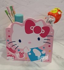 三麗鷗 Hello Kitty正版授權 可愛木製收納小物盒 筆筒