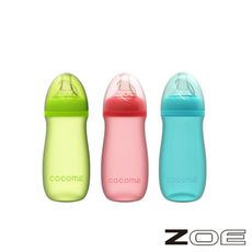 美國品牌ZOE x Cocome 可可萌 防爆感溫晶鑽寬口玻璃奶瓶【260ml】