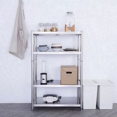 80x40x120公分不鏽鋼(四層置物架)-收納櫃 置物櫃 廚房架  儲物架 落地架