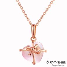【Sayaka紗彌佳】最特別的禮物愛心蝴蝶結月光石造型項鍊
