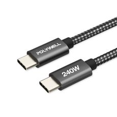 USB Type-C 240W 5A 快充編織線 短尾版 100/200cm 適用 USB-C 傳輸