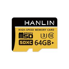 HANLIN 64GB 高速記憶卡 Micro SD 記憶卡 SDHC C10 U3 TF 64G