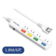 4切4座2P安全延長線組 1.8M/6尺 電源延長線