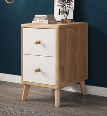 實木北歐床頭櫃簡約現代小型迷你超窄簡易夾縫收納臥室床邊小櫃子