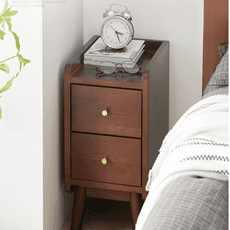 實木床頭櫃簡約現代床邊櫃小型床頭收納櫃北歐臥室床邊收納窄櫃子
