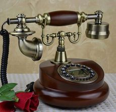 歐式復古老式轉盤電話機 美式仿古家用座機 時尚創意電話 可無線插卡