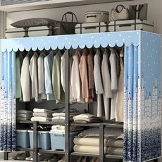 24H現貨 衣櫥 衣櫃 簡易衣櫃 布衣櫥 簡易安裝家用臥室可折疊衣櫃 全鋼架結實耐用 衣物收納櫃