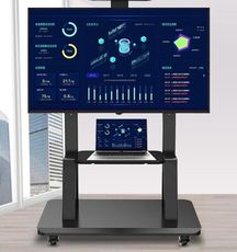 可移動電視機支架落地顯示器掛架小米海信40-86寸一體機立式帶輪推車