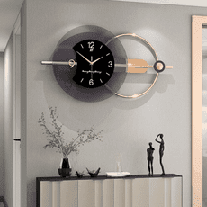 掛鐘 鐘表客廳高級感 現代輕奢家用 免打孔時鐘 掛墻時尚簡約 創意裝飾掛鐘