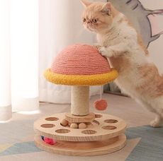 貓抓板 貓玩具球自海解悶神器貓抓板耐磨不掉屑貓轉盤逗貓棒幼貓貓咪用品