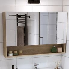 智能浴室鏡櫃 掛墻式廁所衛生間洗手間鏡子櫃帶置物架帶燈單獨鏡箱