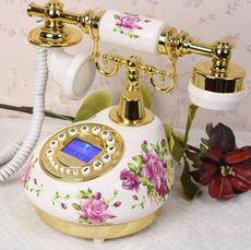 TQJ仿古電話機 家用時尚創意歐式復古老式固定電話 客廳辦公室座機