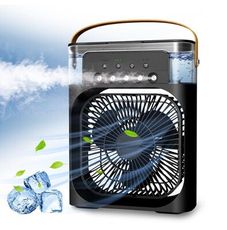 充電式風扇 水冷風機五5噴霧風扇usb辦公室宿舍加濕空調冷風扇cooler fan