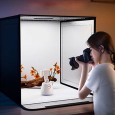 24H現貨 折疊攝影棚 專業LED攝影燈箱 小型折疊棚拍道具 小型拍照燈箱 靜物拍攝設備 道具背景箱