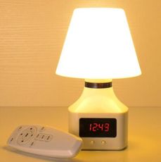 現貨 USB充電式台燈 數顯帶時間創意氛圍床頭燈 遙控調控小夜燈 LED燈 護眼燈 書桌燈 檯燈
