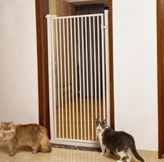 寵物圍欄 可定制免打孔柵欄 護欄 防貓咪狗狗門欄 隔離攔杆 擋板 室內防跳加密寵物圍欄