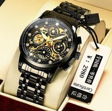 手錶 時尚新款瑞士手錶 男士機械錶 商務高端式男生手錶 全自動鏤空大錶盤手錶 夜光防水手錶