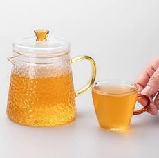 泡茶壺 加厚家用茶壺玻璃錘紋水壺單壺煮茶耐高溫花茶茶具套裝過濾泡茶壺