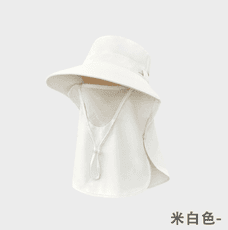 防曬帽 全方位防曬帽子 夏季戶外透氣遮臉面罩 護頸一體防紫外線遮陽帽