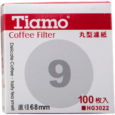 Tiamo 9號丸形濾紙 100入