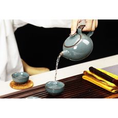 一件免運哥窯茶壺陶瓷冰裂釉開片可養功夫茶具單壺大號家用泡茶壺