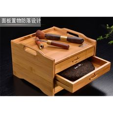 星洋家居茶具三層普洱茶盒竹制實木賞茶奉茶分茶盤道具普洱茶葉包裝盒 做工精細 原創設計 置物方便 組合