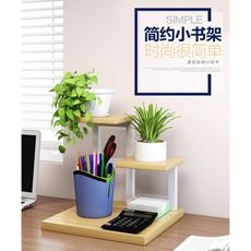 桌上書架迷妳學生多肉花架 一字隔板置物架鐵藝多層現代簡約鋼木