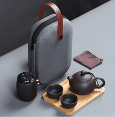 旅行茶具套裝便攜包快客杯一壺二杯紫砂功夫旅遊茶壺禮品LOGO訂製