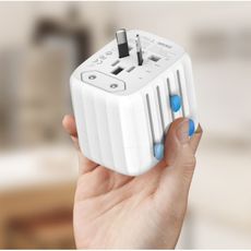 zendure passport全球通用轉換插頭出國旅行多功能插座usb充電器 - 白色