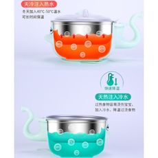 星洋家居兒童餐具輔食碗套裝碗勺嬰幼兒註水保溫碗寶寶吃飯防摔可愛吸盤碗