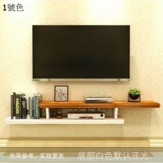 挂壁電視櫃 置物架 創意簡約背景牆上置物架臥室機頂盒架一字隔板電視牆壁挂壁電視櫃